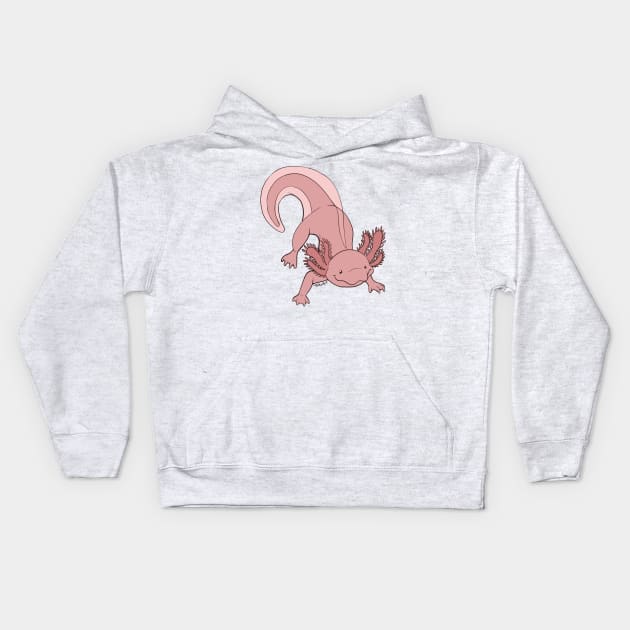 Axolotl Kids Hoodie by TaksArt